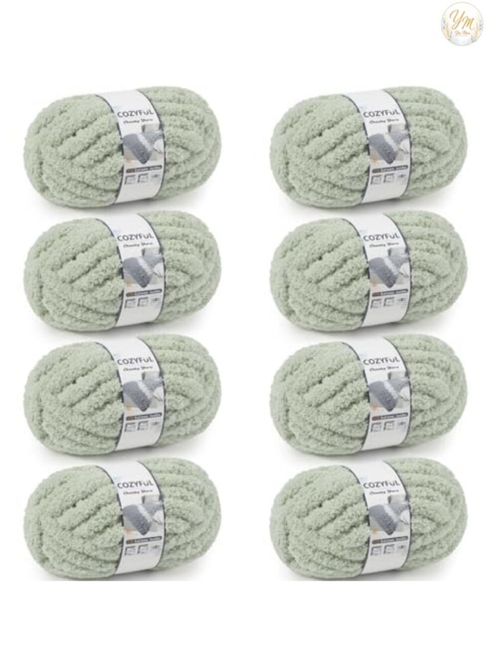 Chunky Chenille Yarn for Hand Knitting Super Bulky Jumbo 8 Skein